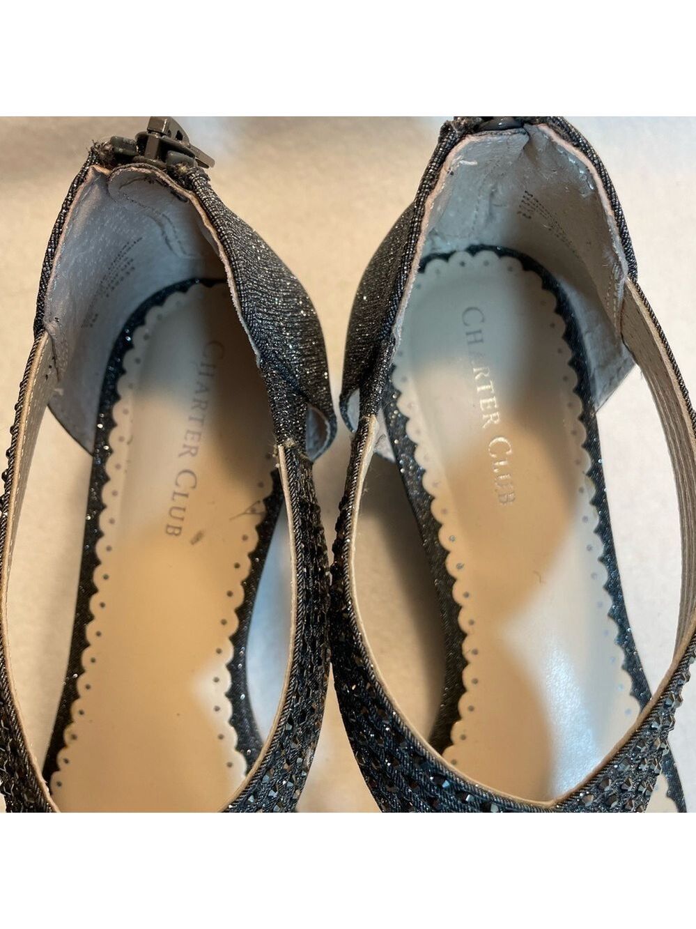 Charter Club Wedge Sparkle Sandals - Picture 4 of 8